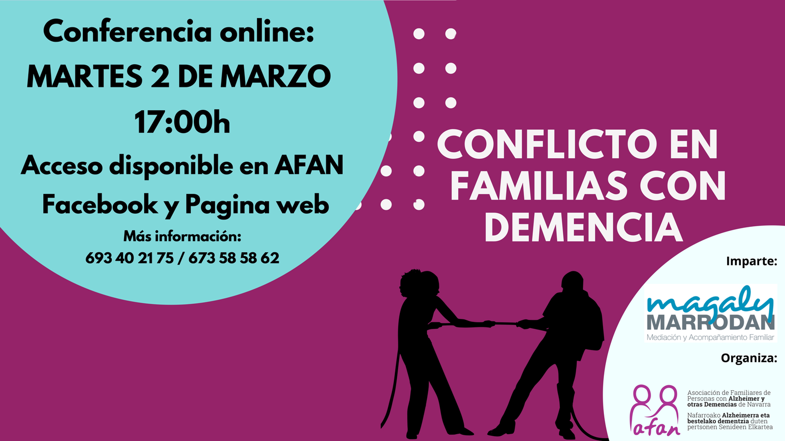 Conferencia online. Conflictos en familias con demencia