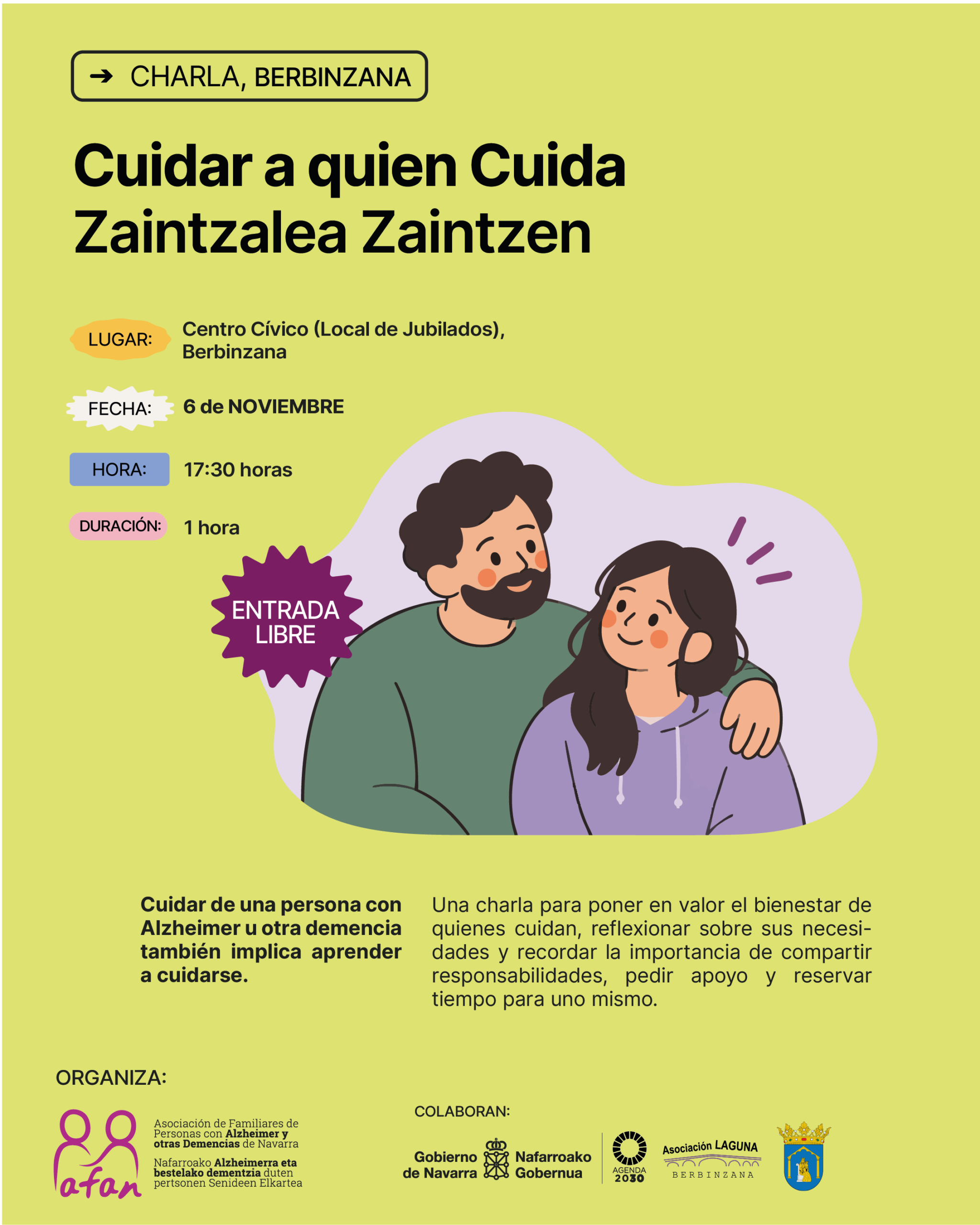 Charla: Cuidar a quien cuida